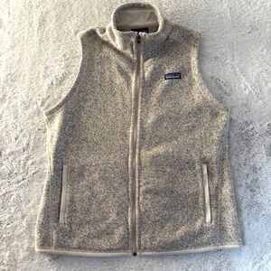 Patagonia Better Sweater Fleece Vest Beige Women L Layer Neutral Hike Camp Gorp